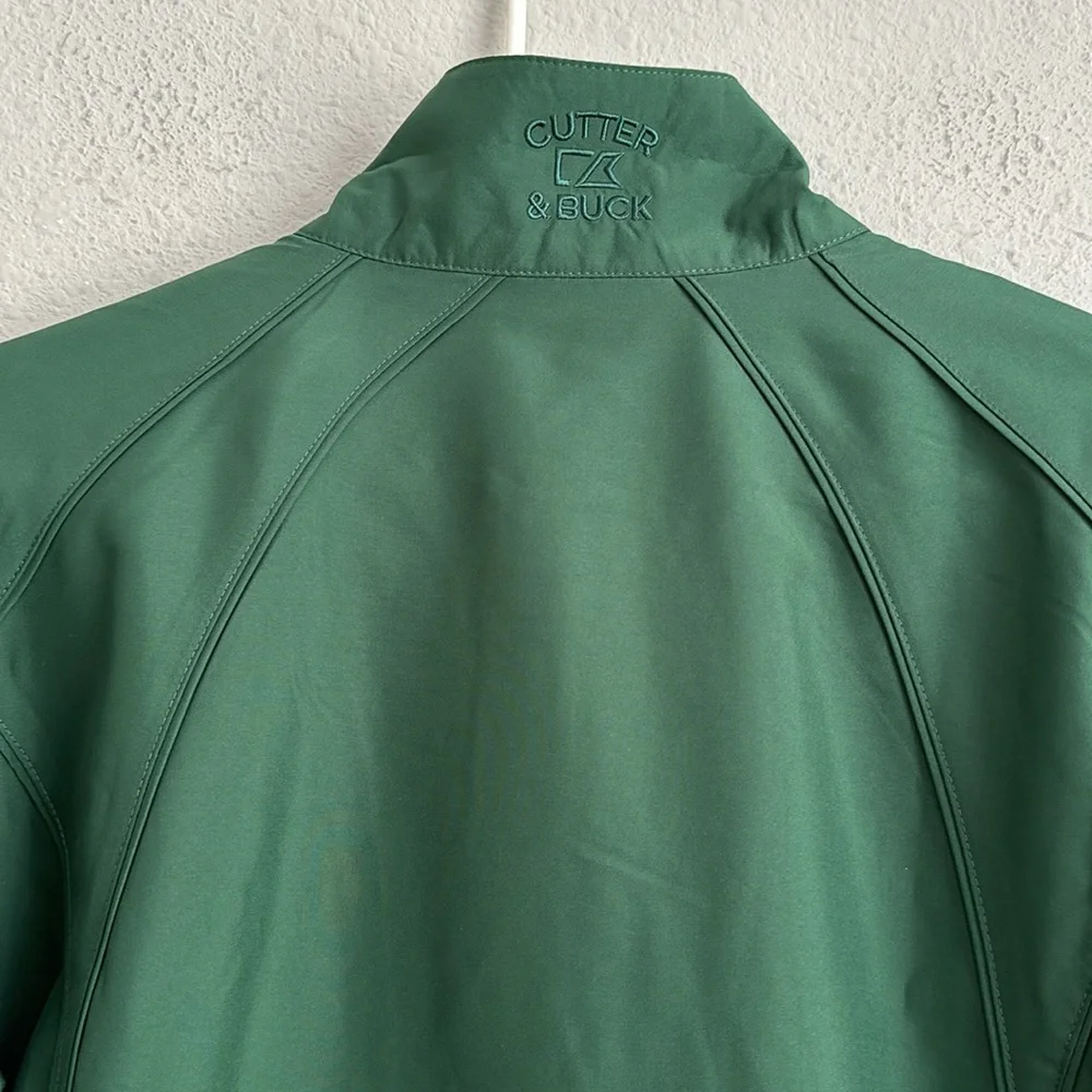 Cutter & Buck WindTec Full Zip Jacket Coat Windbreaker Womens Size L Green